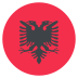 Al Albania Flag Icon Circle