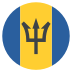 Bb Barbados Flag Icon Circle