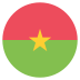 Bf Burkina Faso Flag Icon Circle