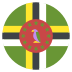 Dm Dominica Flag Icon Circle