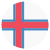 Fo Faroe Islands Flag Icon Circle