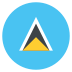 Lc Saint Lucia Flag Icon Circle