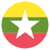 Mm Myanmar Flag Icon Circle