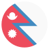 Np Nepal Flag Icon Circle