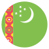 Tm Turkmenistan Flag Icon Circle