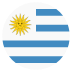 Uy Uruguay Flag Icon Circle