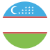 Uz Uzbekistan Flag Icon Circle