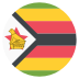 Zw Zimbabwe Flag Icon Circle