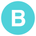 Letter B Icon Circle Alphabet