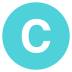 Letter C Icon Circle Alphabet