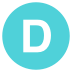 Letter D Icon Circle Alphabet