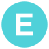 Letter E Icon Circle Alphabet