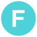 Letter F Icon Circle Alphabet