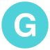 Letter G Icon Circle Alphabet