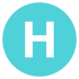 Letter H Icon Circle Alphabet