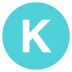 Letter K Icon Circle Alphabet