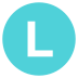 Letter L Icon Circle Alphabet