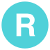 Letter R Icon Circle Alphabet