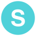 Letter S Icon Circle Alphabet