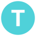 Letter T Icon Circle Alphabet