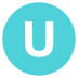 Letter U Icon Circle Alphabet