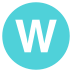 Letter W Icon Circle Alphabet