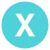 Letter X Icon Circle Alphabet